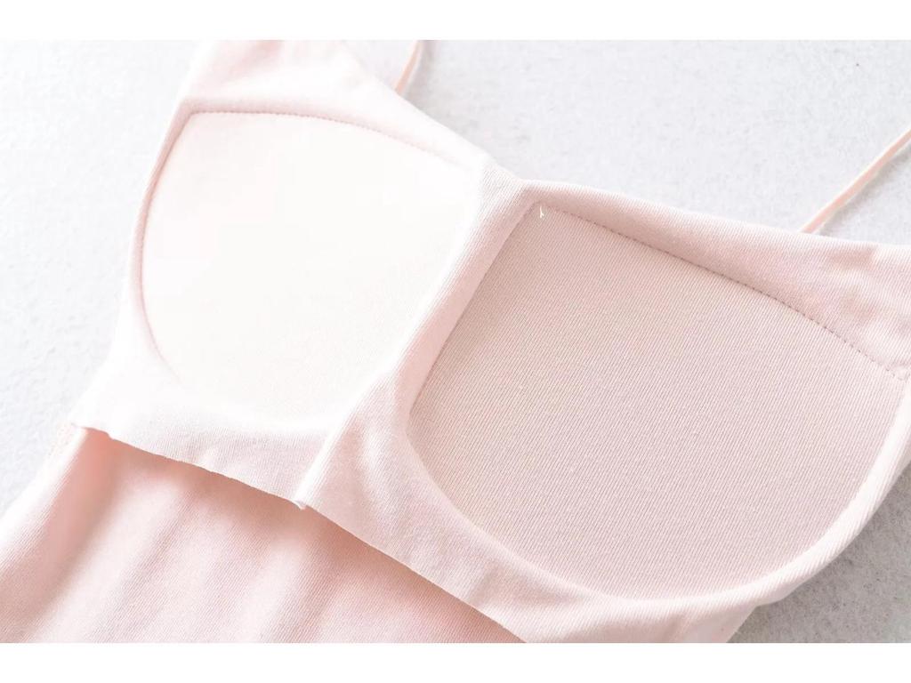 2025 New Women's Spicy Style Elastic Band Camisole with Chest Pads - Sexy, Tight, and Backless