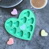 Love Silicone Chocolate Mold 10 holes Heart Candy Jelly Baking Ice Cake Mould Candle Soap Making Mold For Valentine's Day Gifts