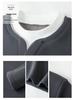Men’s 2025 Autumn/Winter Long Sleeve Double Collar Patchwork Sweatshirt