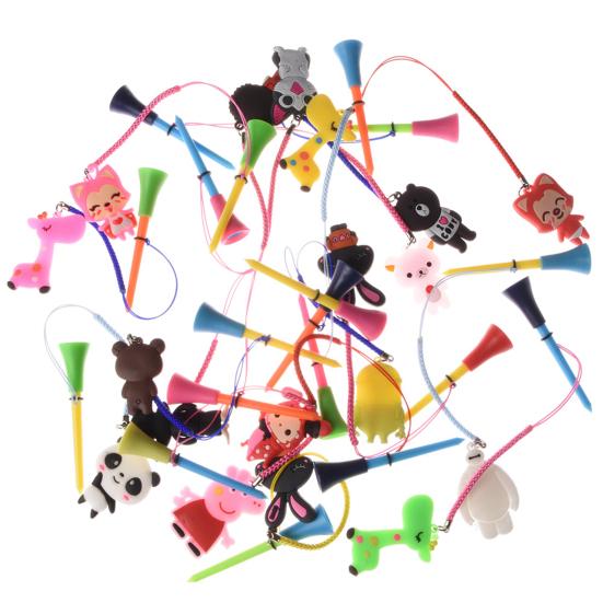 Golf Tee High Stability Cartoon Compact Handmade Different Rope Prevent Loss Golf Ball Holder for Outdoor