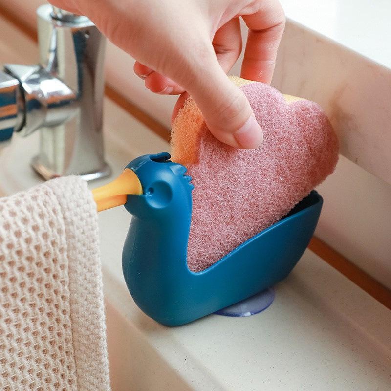 Questo Porta Panni è un Scolapiatti e Portaoggetti Adatto per Cucine e Bagni. Può Contenere Spugne e Strofinacci