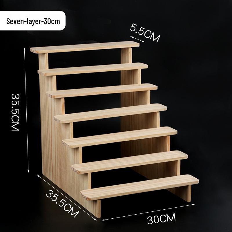Solid Wood Display Rack for Action Figures, Collectibles, and Succulents