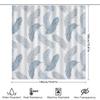 Feather Shower Curtain Blue Tones Pattern Design For Bathroom Decorations In White Blue