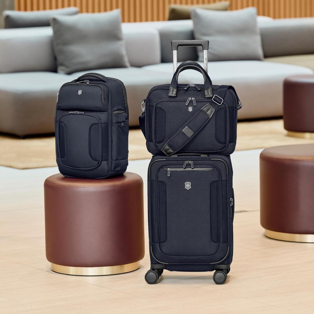 Victorinox Werks Traveler Deluxe Backpack with Laptop and Tablet 24L Antibacterial Business Perfect for Business and Navy Blue 7.0 15.6-inch 11-inch