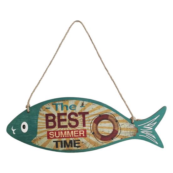 Unique Summer Hanging Sign Stylish Mediterranean Style Decorative Wall-mounted  Plate Ornament