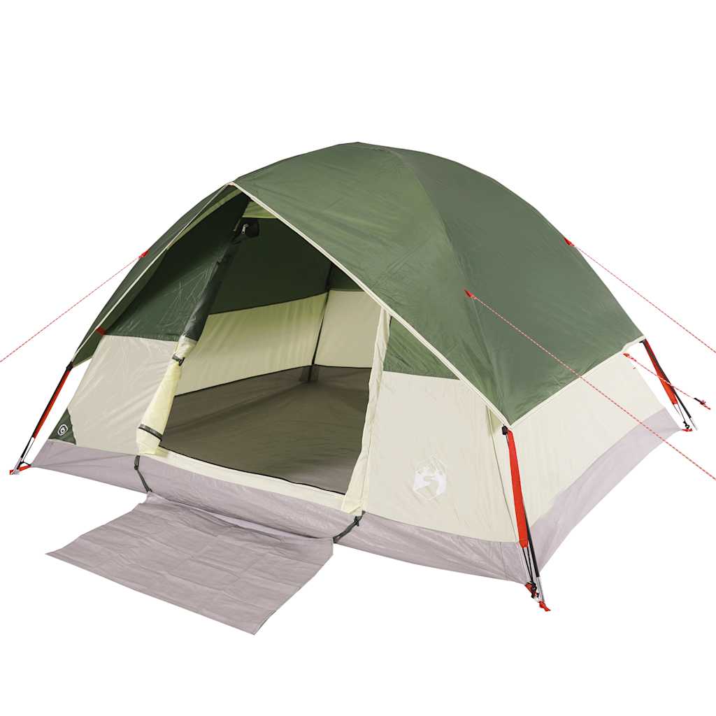 Dome Family Tent for 6 Persons Green Waterproof