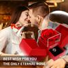 Elegant 100-Language "I Love You" Necklace with Red Rose & Heart Pendant In Luxury Gift Box - Valentine's Day, Mother's Day