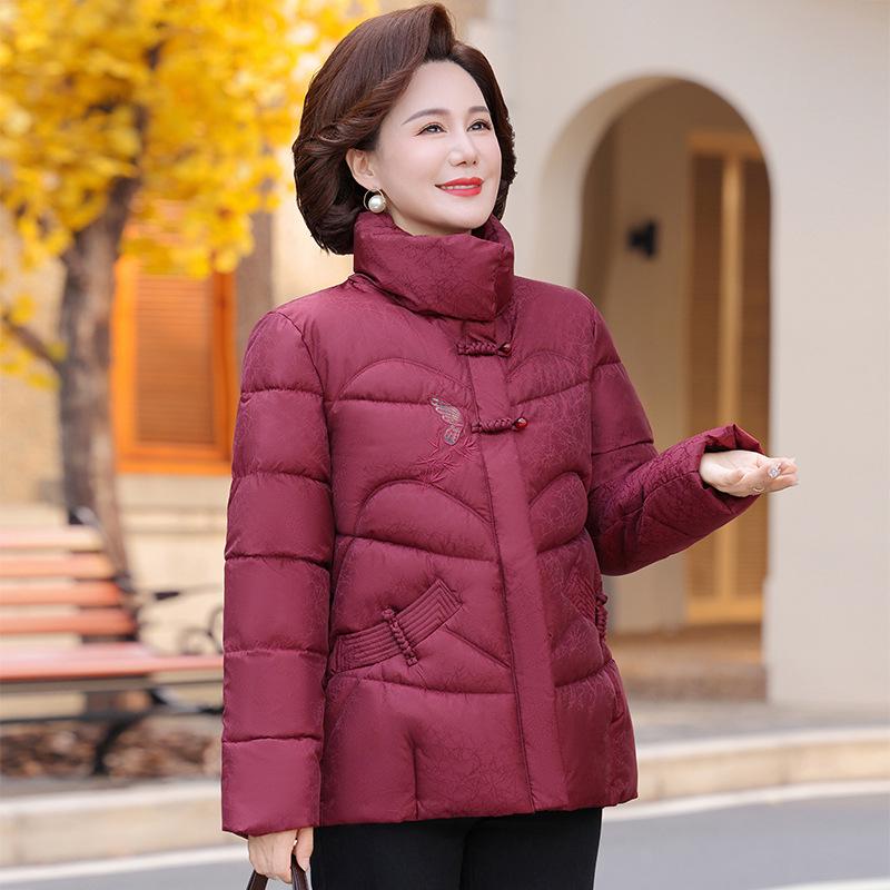 

2025 New Style Winter Coat: Chic Cotton Jacket for Middle-aged & Elderly Women XL (90-105 jin)