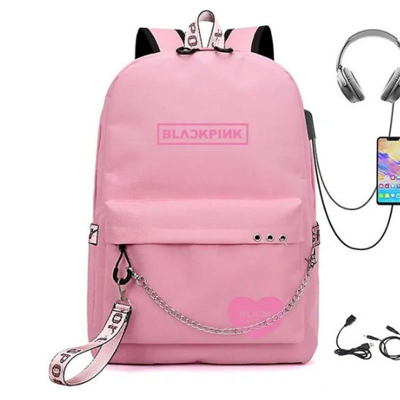 StrayKids Rucksack Peripherie Kette Rucksack USB Wiederaufladbare Freizeittasche Reiserucksack