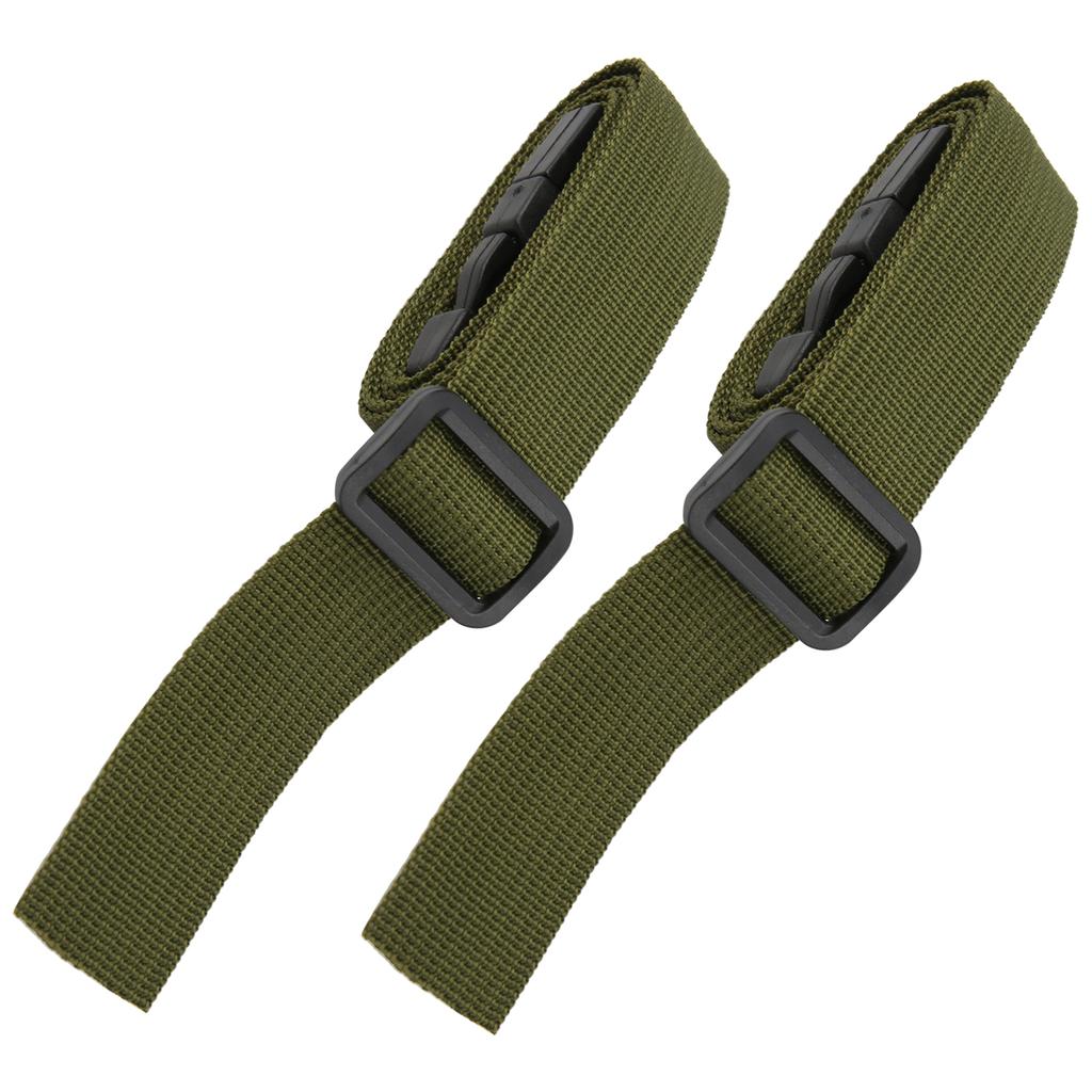 2Pcs Adjustable Straps 150x2.5cm Travel Luggage Fixing Strapping Belts with BucklesGreen
