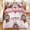 Schattig bubu beddengoed 2/3-delige slaapkamerset, kindercadeau tieners volwassene microvezel tweepersoonsbed dekbedovertrek met rits kamerdecor