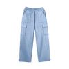 Women's High Waist Drawstring Wide Leg Pants Casual Trousers