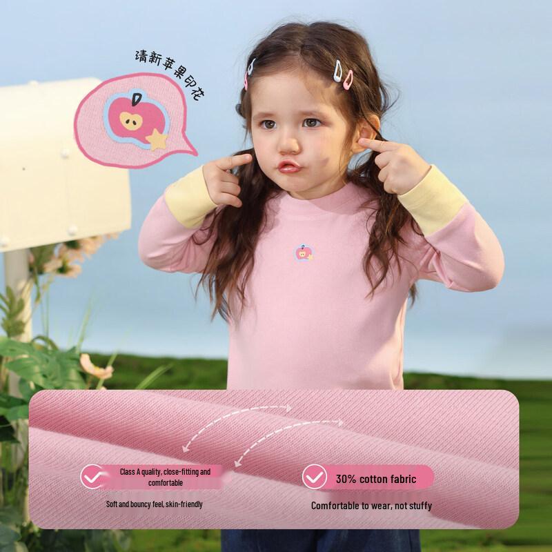 LUSON Baby Girls' Breathable Long-Sleeve T-Shirt