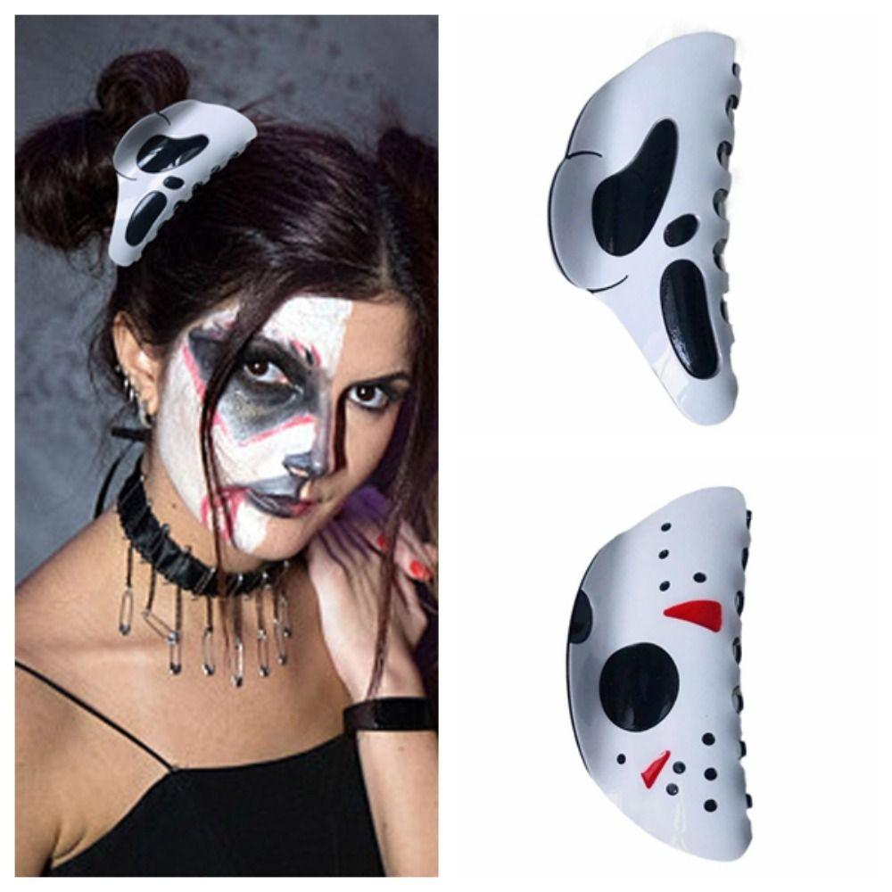 

Ghost Ghost Claw Clip Plastic Mask Ponytail Hair Clip Cool Mask Crab Hair Clip Daily