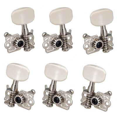 Replacement Guitar Tuning Pegs Set Silver Tuner 6Pcs