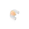 Ring - LUXENTER - Sheak - Orange Agate - Rhodium Finish - 15.3 Mm Height