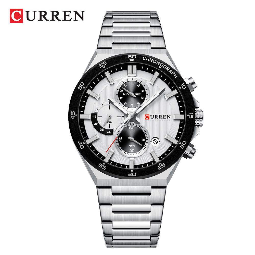 CURREN 8481 Men s Steel Band Chronograph Quartz Wristwatch