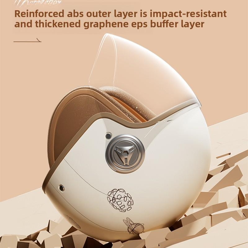 Winter Battery Car Motorcycle Retro Hard Hat Half Helmet Full Helmet Electric Vehicle Certified Helmet Men and Women