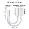 Lightweight USB C to 3.5mm Converter Type C Charging Adapter 2 In 1 with 15W Fast Charging 16bit 48Khz Decoding