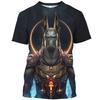 Ägyptisches Pharaonenmuster Herren T-Shirt Gold Einzigartige Persönlichkeit Trend O-Ausschnitt T-Shirts Ägypten Anubis Sensenmann Kurzarm Tee