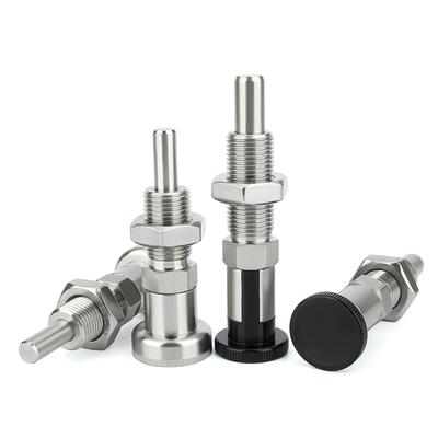 Long Stroke M16x1.5 Thread Retractable Indexing Plunger Aluminum/Stainless Steel Knob Stainless Steel Body Spring Plunger