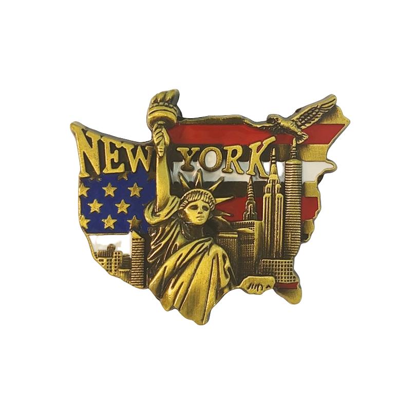 America New York Statue of Liberty 3D Stereoscopic Tourism Souvenirs Metal Decoration home Refrigerator magnets