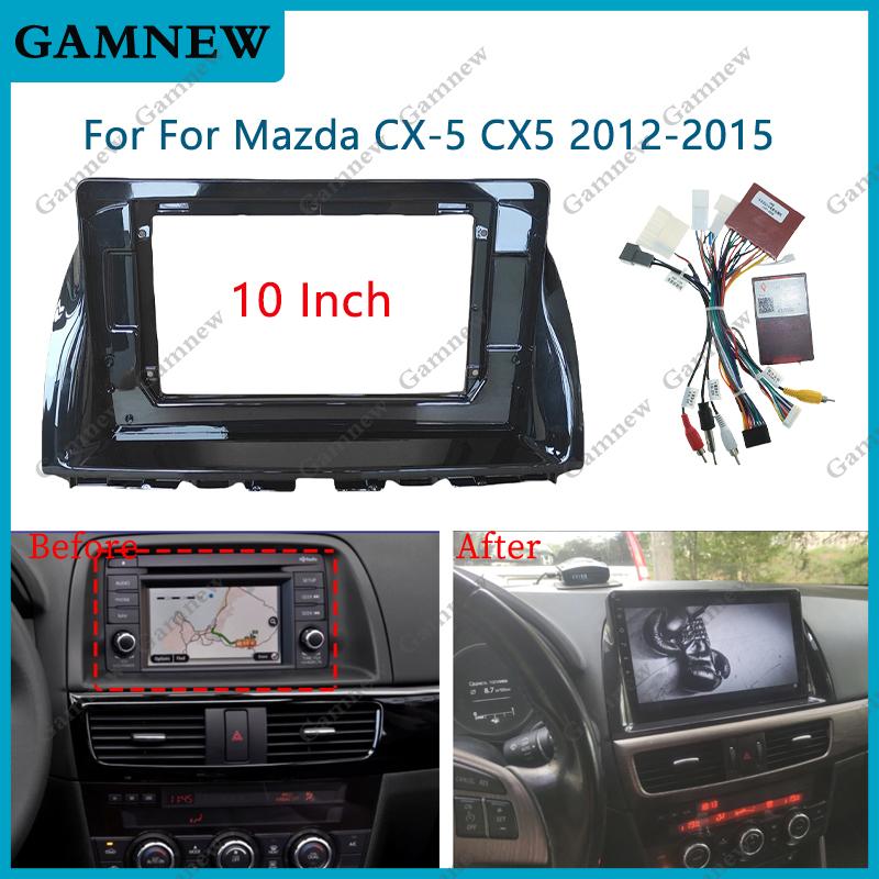 10 Inch Car Frame Fascia Adapter Canbus Box For Mazda CX-5 CX5 2012-2015 Android Big Screen Radio Audio Dash Fitting Panel Kit