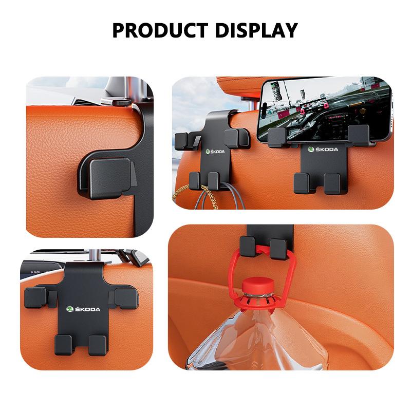 Rjhwp8 For Skoda Car Interior Seat Hook Sundry Storage Holder Accessories Fabia Kamiq Superb Scala Enyaq-iV MK3 VisionS Yeti