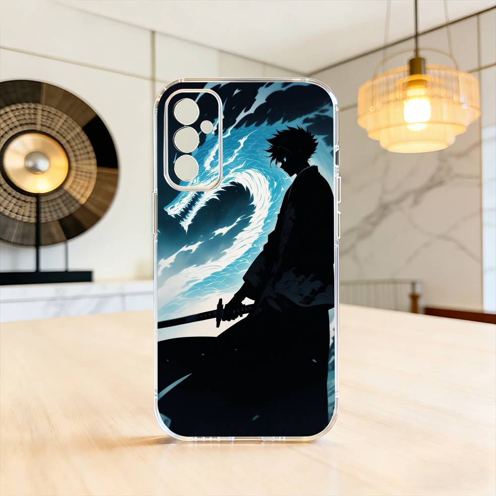 Toshiro Hitsugaya Ice Dragon Bleach Anime Phone Case For SamsungA10,12,20,21S,30,31,40,50,51,52,70,71 Transparent Cover