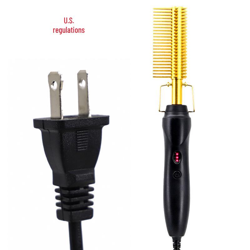 Wet and Dry Electric Heating Copper Comb - Straightening, Perming, Curling Iron Hairdressing Tool