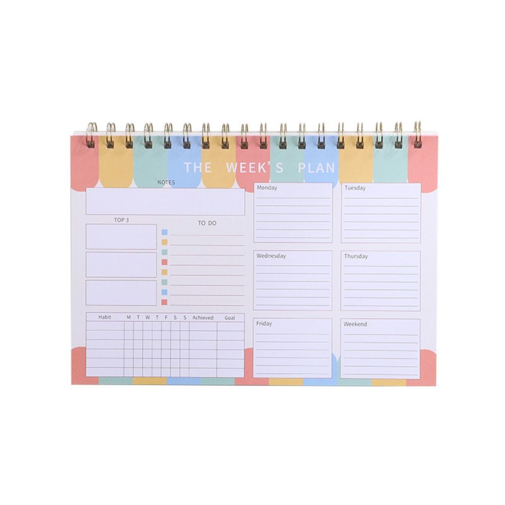 Daily Planner Reminder A5 Planner Notepad Time Organizer 2025 English Agenda Book  School