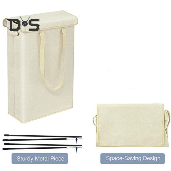 Laundry Storage Bag with Ergonomic Handle Foldable Design Dustproof Large Capacity Clothes Organization Laundry Basket