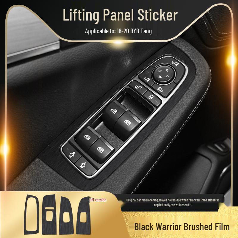 

Black Warrior Brushed Car Sticker for 17-21 BYD Tang Interior Central Control Decoration