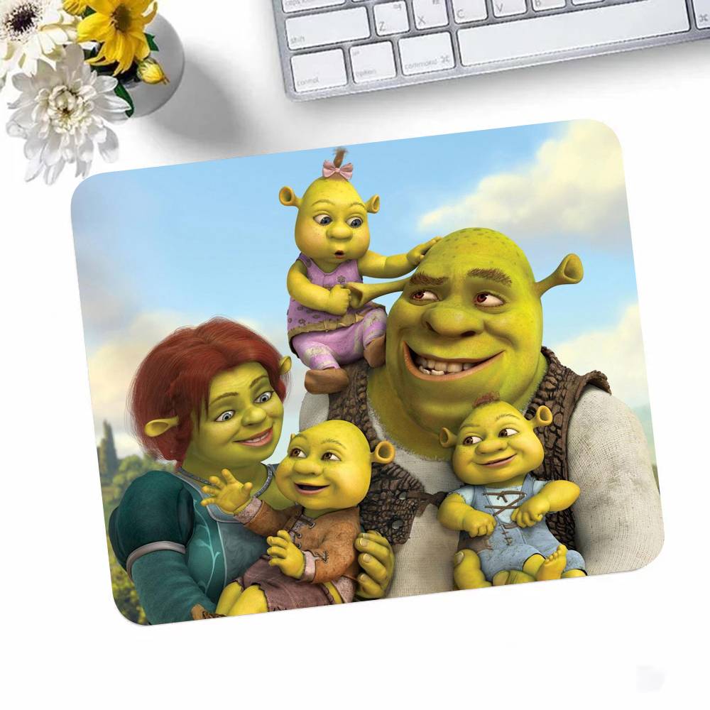 Cute Funny S-Shrek Mousepad Small LockEdge Mouse Pad For Gamers Computer Desk Pad Rectangular Anti-slip Rubber