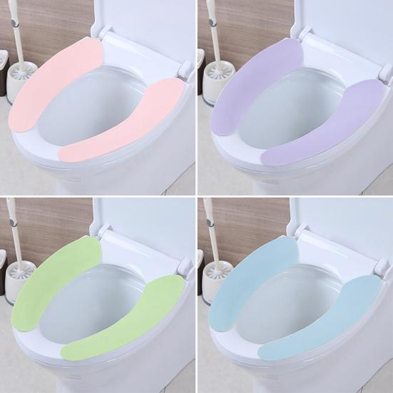 2Pcs Toilet Cushion Soft Warm Waterproof Toilet Seat Cover Closestool Cushion for Bathroom