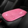Auto Center Console Pad Crystal Bling Car Armrest Seat Box Cover Protector Universal Fit Diamond Car Decor Accessories for Women
