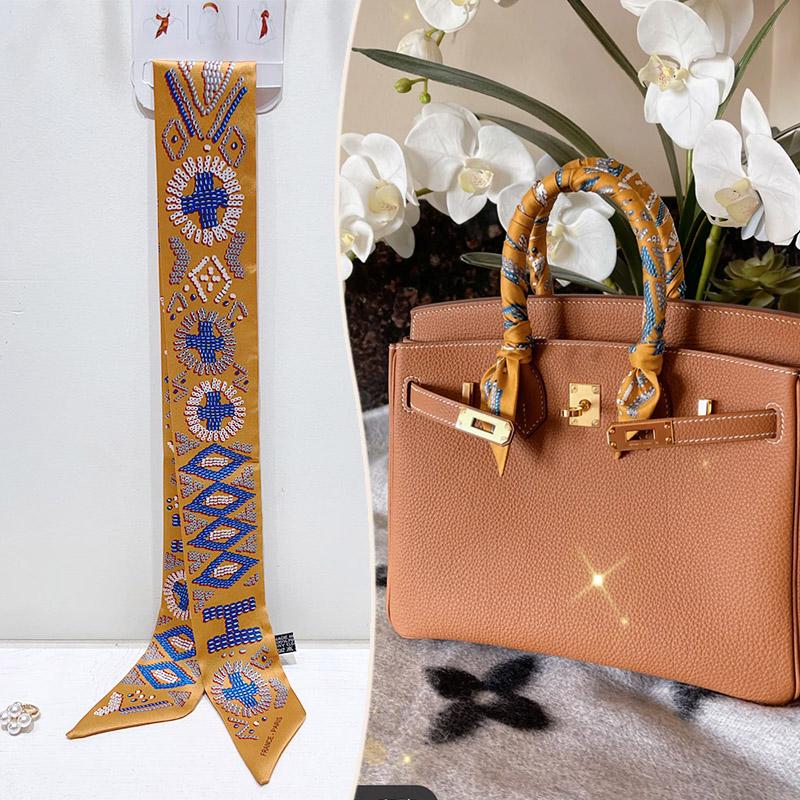 2024 Trendy Silk-Style Scarf Handle Wrap for Bags