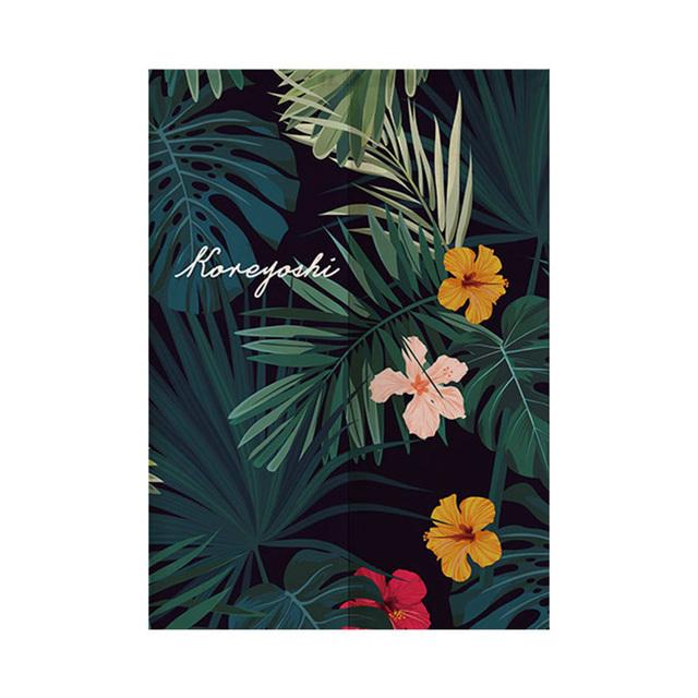 Tropisk Palmdörr Gardin Grön Växt Noren för Kök Sovrum Entré Skiljevägg Nordic Room Polyester Mjuk Dörröppning Gardiner