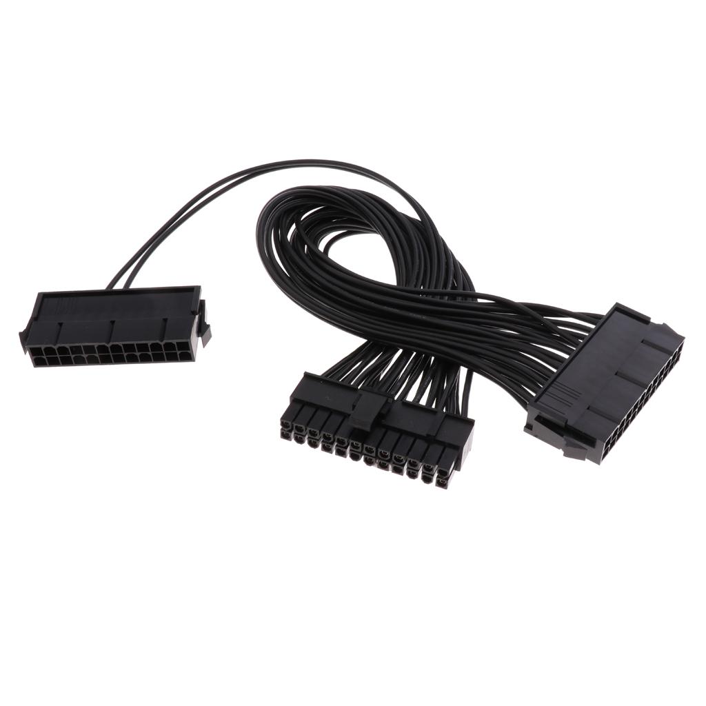 Computer Cables Molex 4Pin Male to SATA 15Pin Female Power Extension Cable Cable Length: 50cm, Color: Black-Light Blue