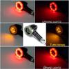 1PC Motorcycle Turn Signal Lights Flowing Turn Signal Lights LED Turn Signal Warning Indicators Blinker Amber Light Scooter