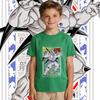 Dbz Syn Shenron Anime Print Cotton T Shirt for Kids Pure Cotton Casual Top Breathable Daily Wear for Boys and Girls
