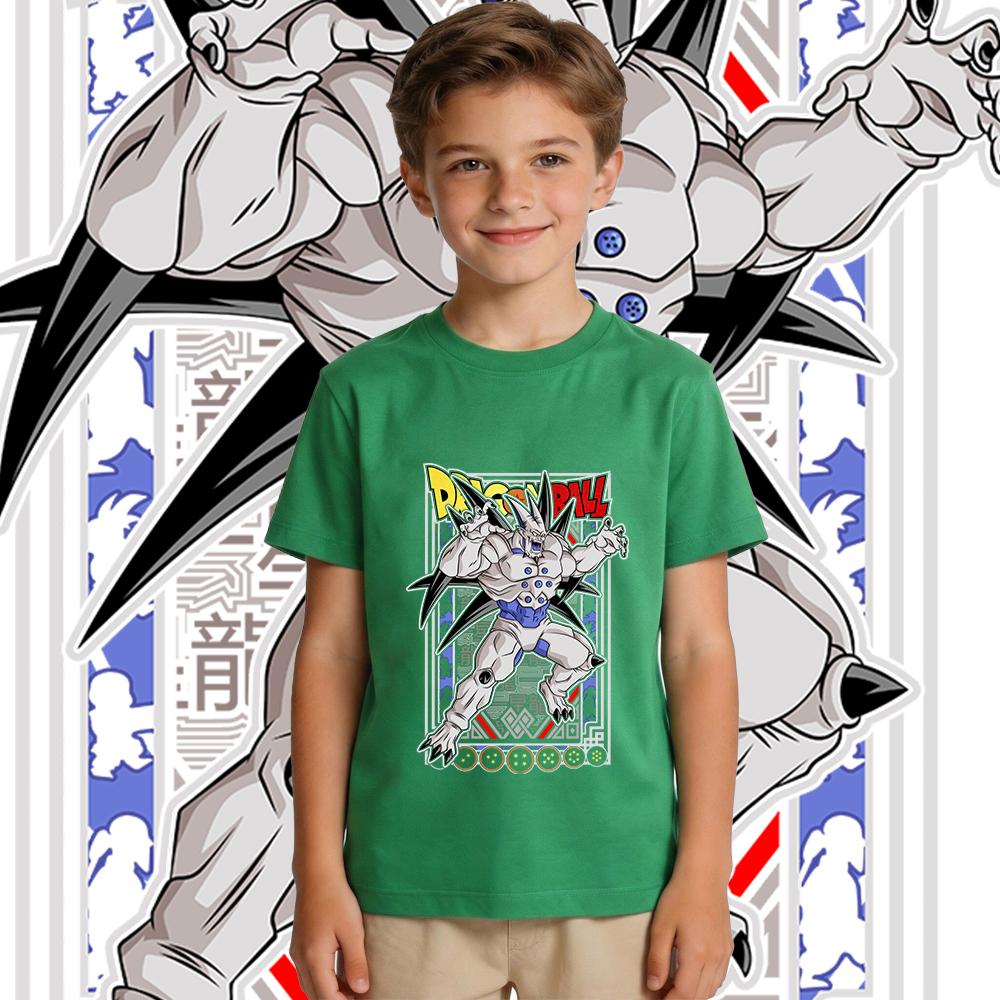 Dbz Syn Shenron Anime Print Cotton T Shirt for Kids Pure Cotton Casual Top Breathable Daily Wear for Boys and Girls