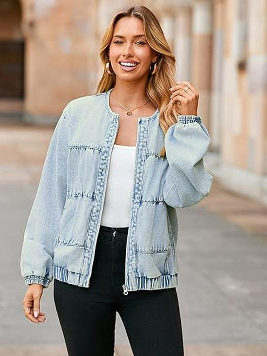 Women's European & American Patchwork Denim Cardigan - Spring/Fall 2025 Collection