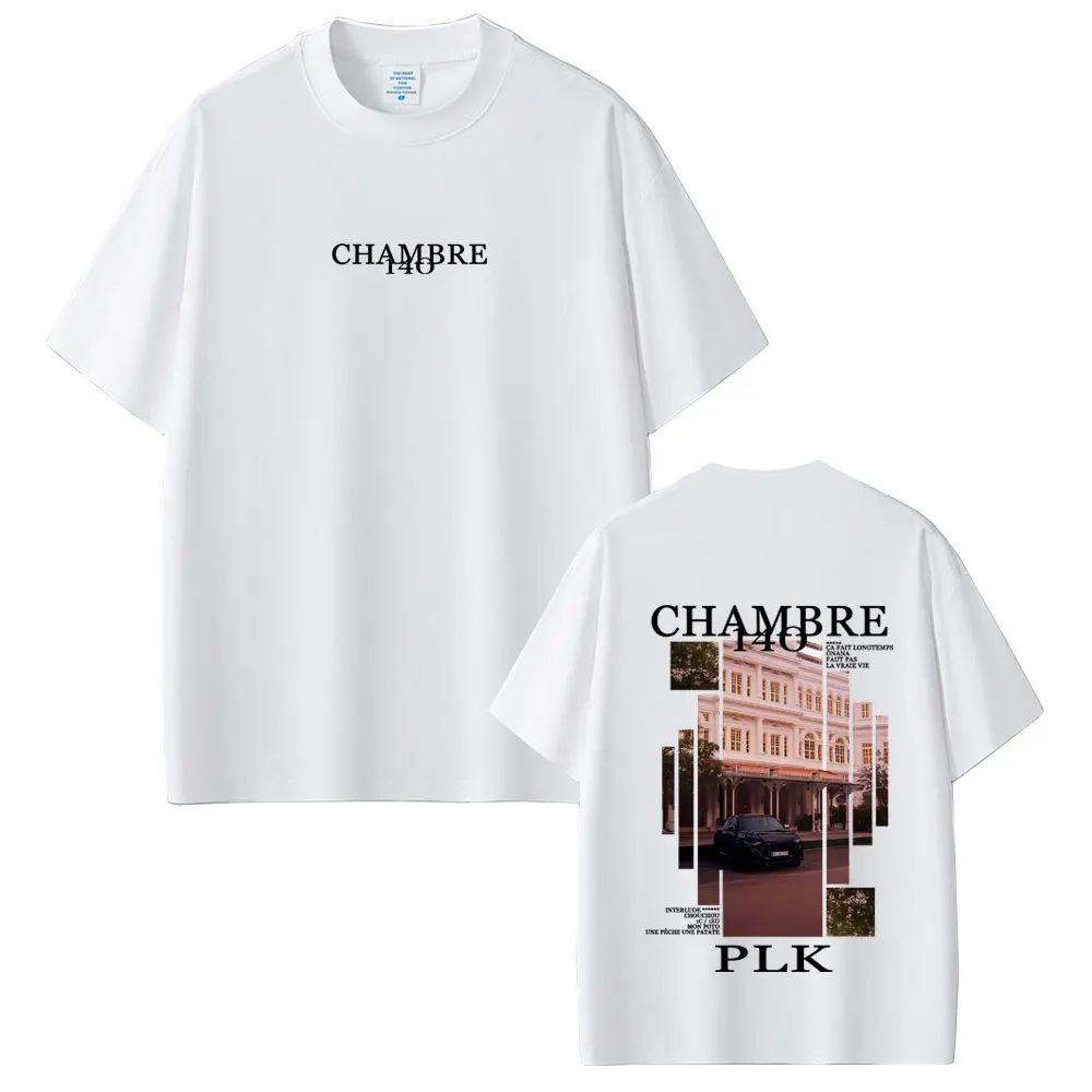 Hip Hop Fashion Pop Music T Shirts Rapper PLK Chambre 140 Album Graphic T-shirt Men Women Vintage Casual Oversized T Shirt