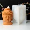 3D Guanyin Buddha Statue Candle Silicone Mold DIY Handmade Abstract Meditation Tathagata Buddha Mold Gypsum Making Home Decor