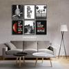 Xynvor 6Pcs Basketball pirational Canvas Wall Art Black White Basketball Posters Artwork Sport Motivational Quotes Painting Pictures Wall Decor for