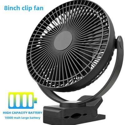 Ventilador portátil recarregável USB ATEnge de 8" com encaixe, alta potência eólica e bateria de grande capacidade.