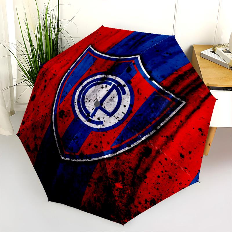 Club Olimpia Muster, automatischer Faltschirm, tragbares und faltbares Design, 8 Schirmstäbe, ein Weihnachts- oder Geburtstagsgeschenk.