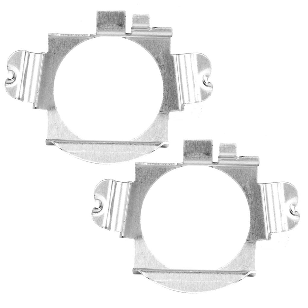 Paar H7 LED-Scheinwerferlampen Adapter Halter für Mercedes-Benz Ford Silber
