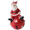 Festive Christmas Bell Ornament Featuring Santa Claus Resin Iron Construction Fine Workmanship Warm Atmosphere Decor Xmas Tree